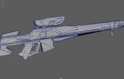 科幻狙击枪 枪械武器 阻击枪塌陷模型
