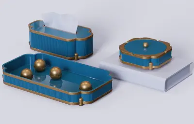 精致古风抽纸盒/烟灰缸/果盆/家居用品