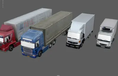 大货车 大卡车 厢式货车 货运车