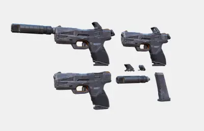 手枪武器 科幻手枪 概念手枪