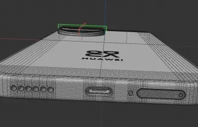 华为HUAWEI nova 16z手机外壳C4D,KEYSHOT模型