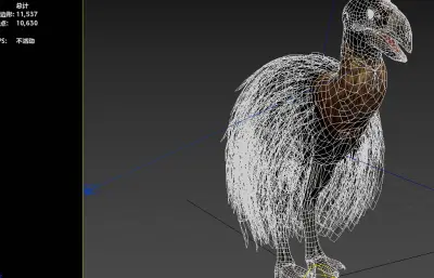 Gastornis即冠恐鸟,加斯顿鸟3dmax模型