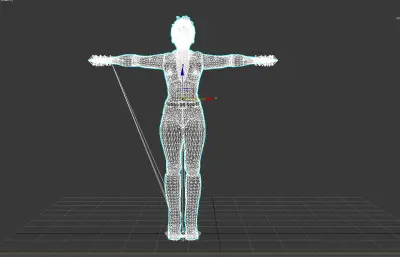 女性特工 女间谍3D角色模型  完整骨骼绑定带表情