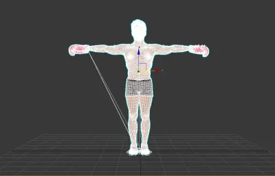 写实亚洲拳击手3D角色模型 完整绑定/面部表情