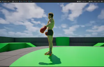 写实亚洲拳击手3D角色模型 完整绑定/面部表情