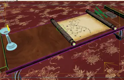湖北鄂州之画卷展开动画3dmax模型