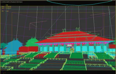 影视城建筑生成动画3dmax模型