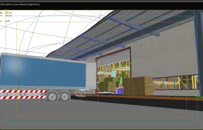 仓库卸货场景3dmax模型