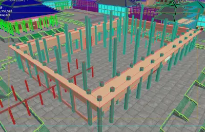 影视城主建筑生成动画3dmax模型