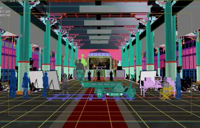 影视城之拍摄群臣上朝,电影拍摄上早朝场景3dmax模型