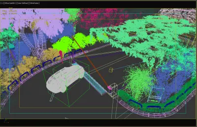 汽车进地下车库镜头动画3dmax模型