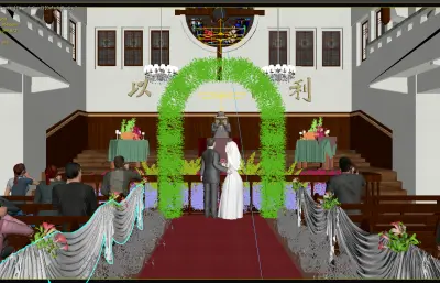 通用类之教堂婚礼,包含镜头动画