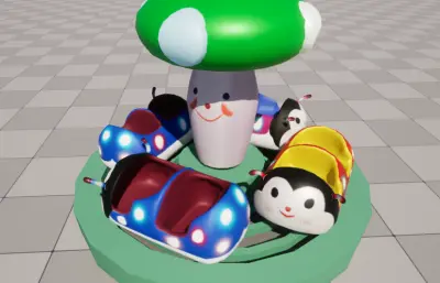 游乐场蘑菇小车