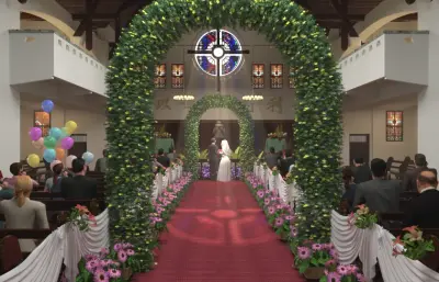 通用类之教堂婚礼,包含镜头动画