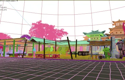 影视城古街场景3dmax模型+镜头动画