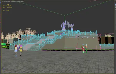 湖北鄂州之凤凰台3dmax模型,镜头动画