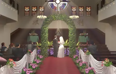通用类之教堂婚礼,包含镜头动画