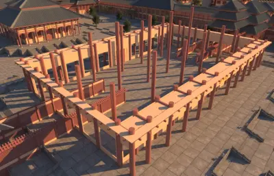影视城主建筑生成动画3dmax模型