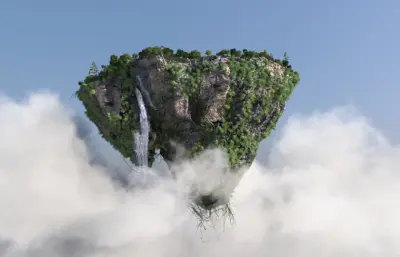 云端悬浮山体 空中山体