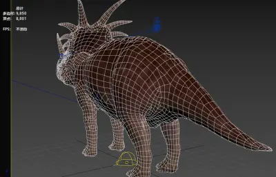 戟龙,刺盾角龙3dmax模型