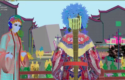 古街大戏台3dmax模型+镜头动画