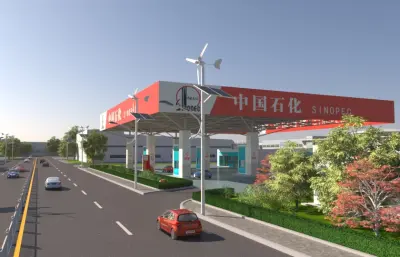 加油站镜头动画3dmax模型