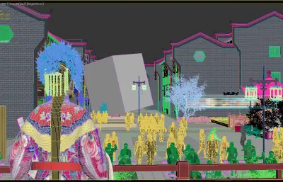 古街大戏台3dmax模型+镜头动画