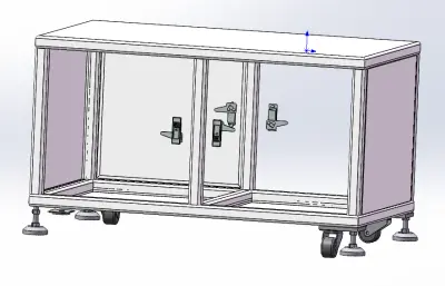 可移动工作台solidworks模型