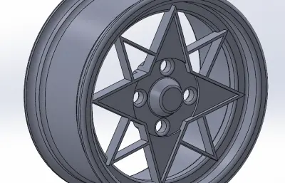 四角星形汽车轮毂模型