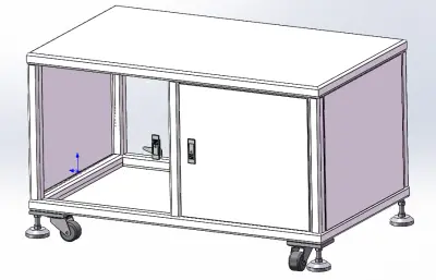 可移动工作台solidworks模型