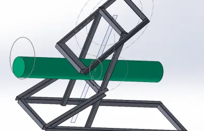 木材切割架solidworks模型