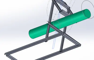 木材切割架solidworks模型