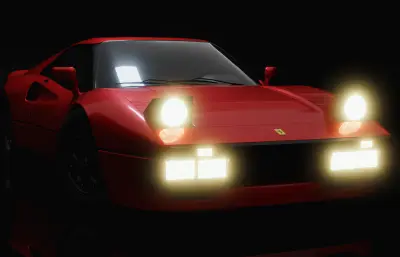 1984款法拉利288 GTO汽车blender模型