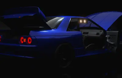 日产 Skyline GT-R R32汽车blender模型