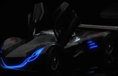 马自达 Furai汽车blender模型