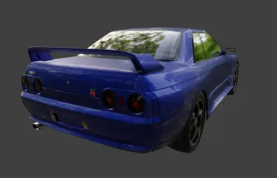 日产 Skyline GT-R R32汽车blender模型
