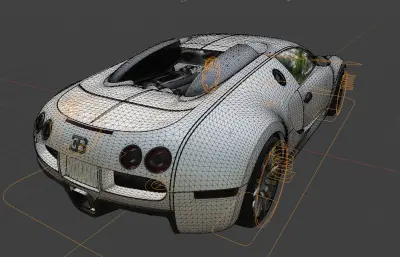 布加迪威龙跑车blender模型
