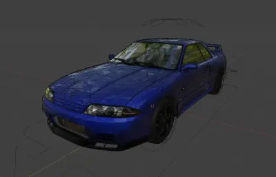 日产 Skyline GT-R R32汽车blender模型