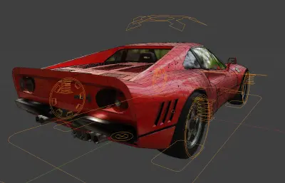 1984款法拉利288 GTO汽车blender模型