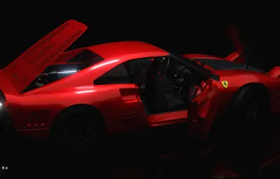 1984款法拉利288 GTO汽车blender模型