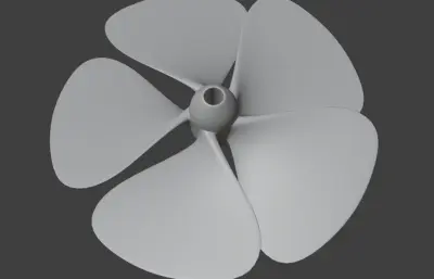 未知驱逐舰螺旋桨blender模型
