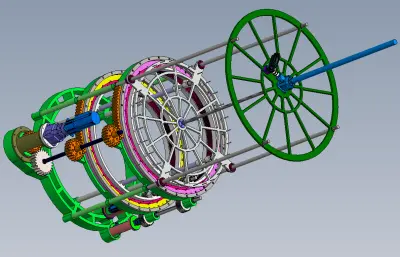 圆形六角网机solidworks模型