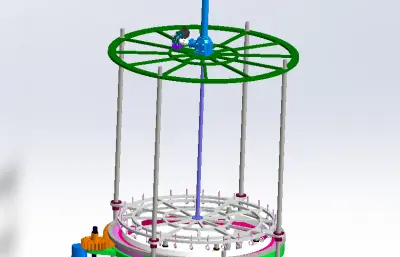 圆形六角网机solidworks模型