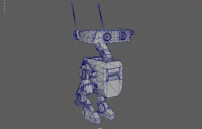 科幻AI机器人 家用机器人 客服机器人塌陷模型