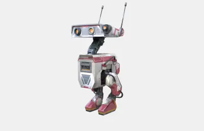 科幻AI机器人 家用机器人 客服机器人塌陷模型