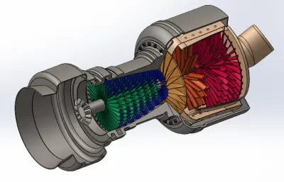 燃气轮机solidworks模型