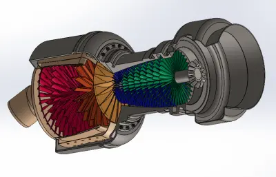 燃气轮机solidworks模型