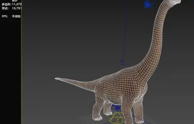 腕龙恐龙,写实动物3dmax模型