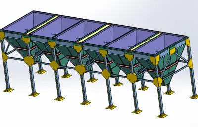 带外墙保温的储料斗 储料仓