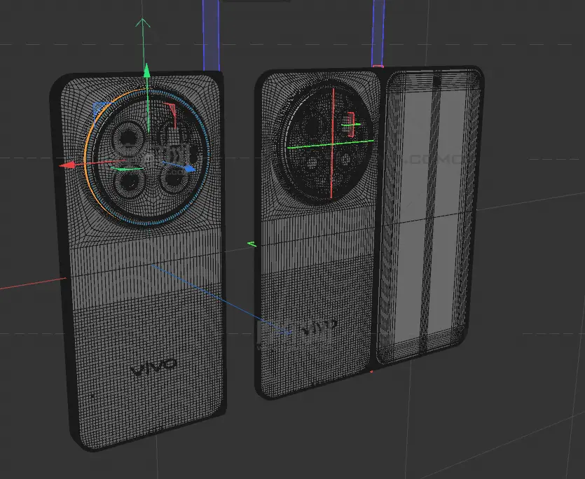 vivo X Fold6手机外观C4D,KEYSHOT模型